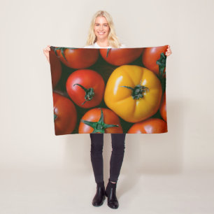 Farms   Shiny Red & Yellow Tomatoes Fleece Blanket