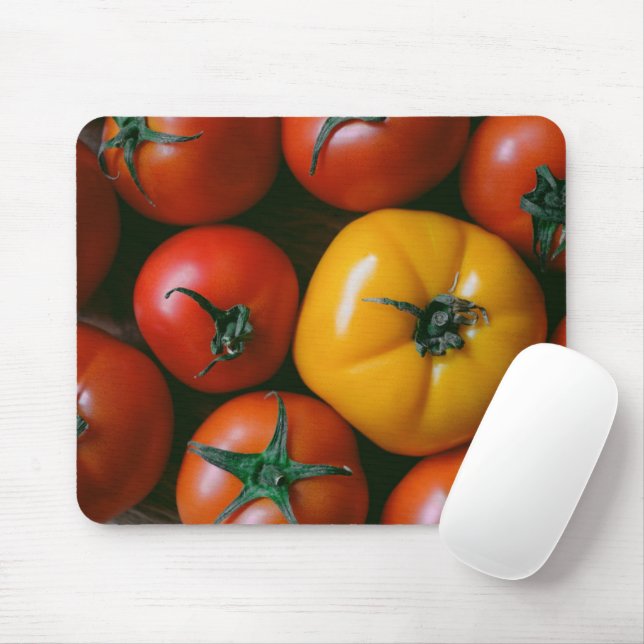 Farms | Shiny Red & Yellow Tomatoes Mouse Mat (With Mouse)