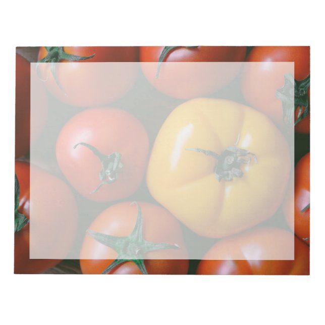 Farms | Shiny Red & Yellow Tomatoes Notepad (Front)
