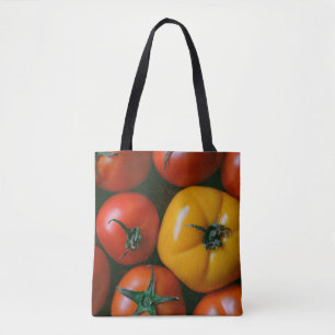 Farms   Shiny Red & Yellow Tomatoes Tote Bag