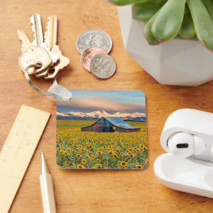 Farms   Sunflower Field Key Ring
