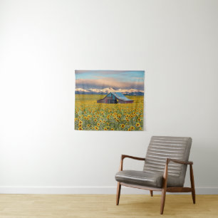 Farms Sunflower Field Tapestry