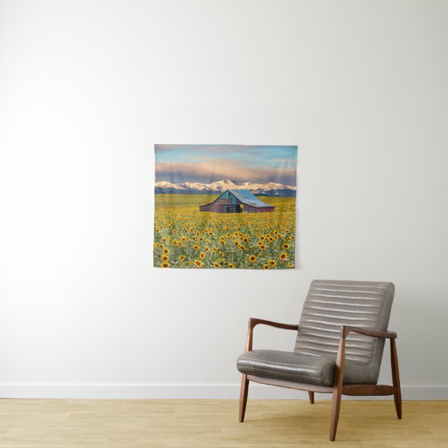 Farms | Sunflower Field Tapestry (In Situ (Horizontal))