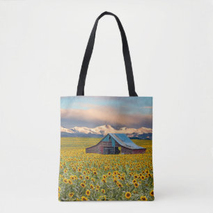 Farms Sunflower Field Tote Bag
