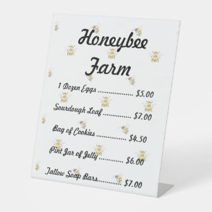 Farmstand Product Sign Template Honeybee Theme
