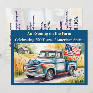 Farmstead Americana ★ Patriotic US 250 Celebration Invitation