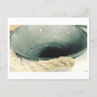 Farmstead Metal Can with Rope Postcard