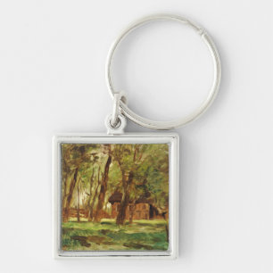 Farmstead under Trees Key Ring