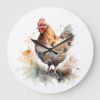 Farmyard Charm: Watercolor Chicken Art
