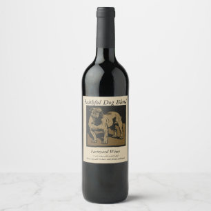 Farmyard Faithful Dog Template Wine Label