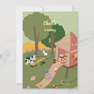 Farmyard Fun in the Park birthday Invitation