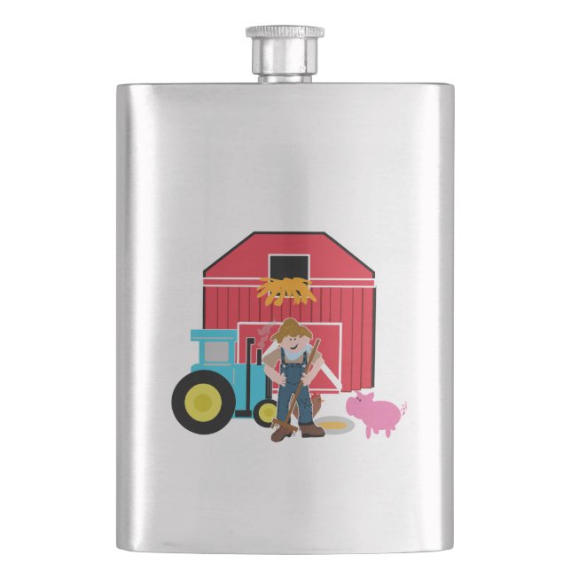 Farmyard Hip Flask (Front)