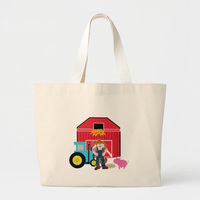Farmyard Large Tote Bag (Front)