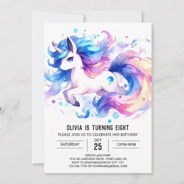 Farmyard Printable Horse Birthday Invitation (Front)