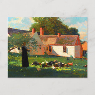 Farmyard Scene by Winslow Homer Postcard