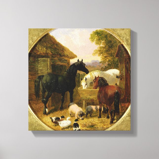 Farmyard Scene Canvas Print (Front)