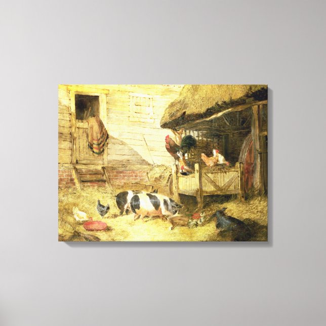 Farmyard Scene Canvas Print (Front)
