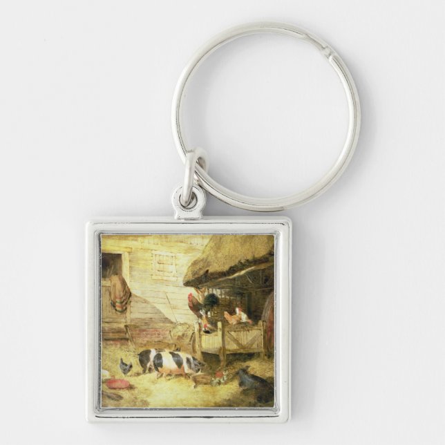 Farmyard Scene Key Ring (Front)