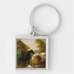 Farmyard Scene Key Ring