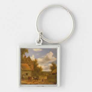 Farmyard Scene Key Ring