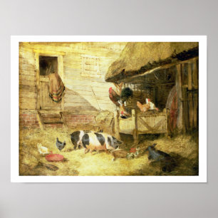 Farmyard Scene Poster