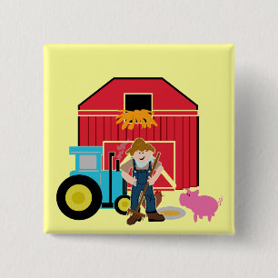 Farmyard Tshirts and Gifts 15 Cm Square Badge