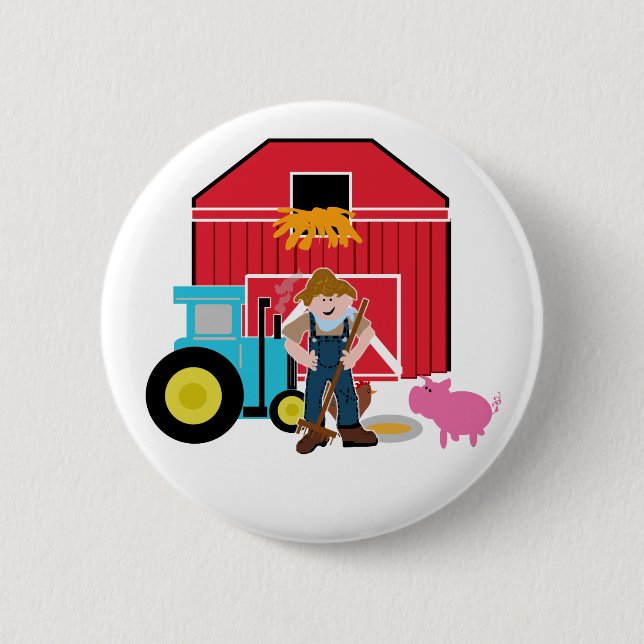 Farmyard Tshirts and Gifts 6 Cm Round Badge (Front)