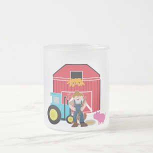 Farmyard Tshirts and Gifts Frosted Glass Coffee Mug
