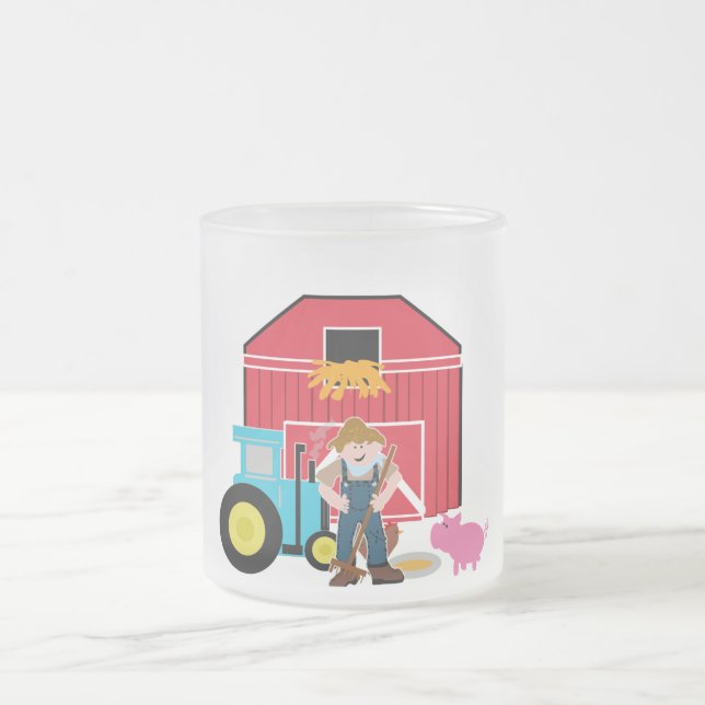 Farmyard Tshirts and Gifts Frosted Glass Coffee Mug (Center)