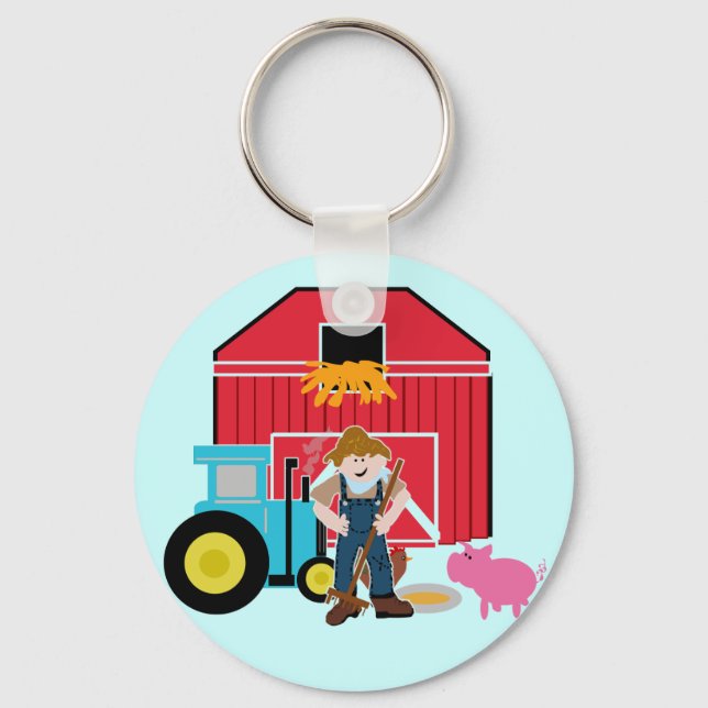 Farmyard Tshirts and Gifts Key Ring (Front)