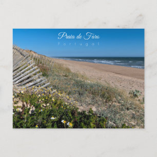 Faro Beach Dunes - Portugal Postcard