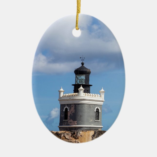 Faro Lighthouse Ceramic Tree Decoration (Front)