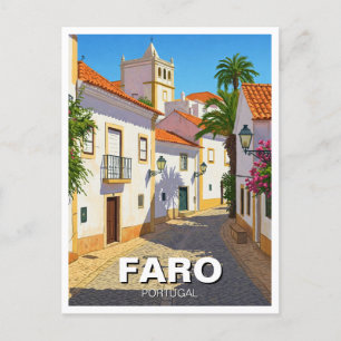 Faro Portugal Algarve Travel Postcard