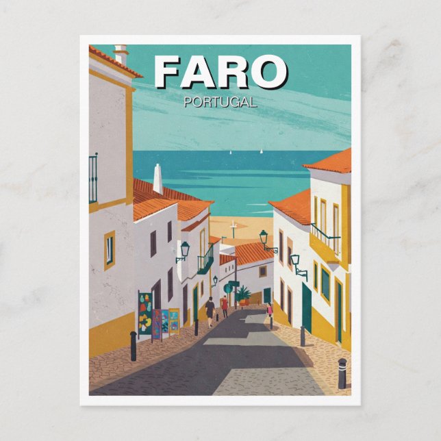 Faro Portugal Algarve Travel Postcard (Front)