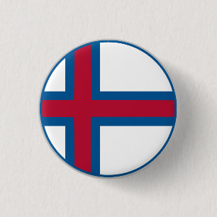 Faroe Flag 3 Cm Round Badge