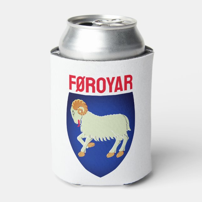 Faroe Islands coat of arms (DENMARK) Can Cooler (Can Front)