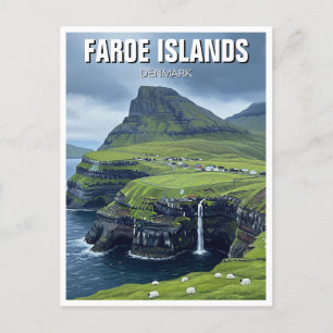 Faroe Islands Denmark Travel Postcard