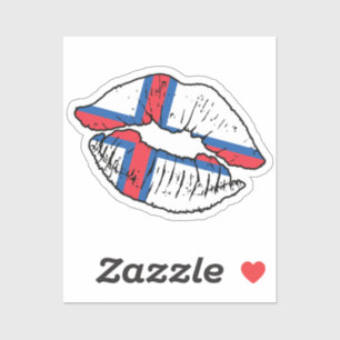 Faroe Islands Faroes Lipstick Love Flag