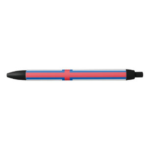 Faroe Islands flag Black Ink Pen
