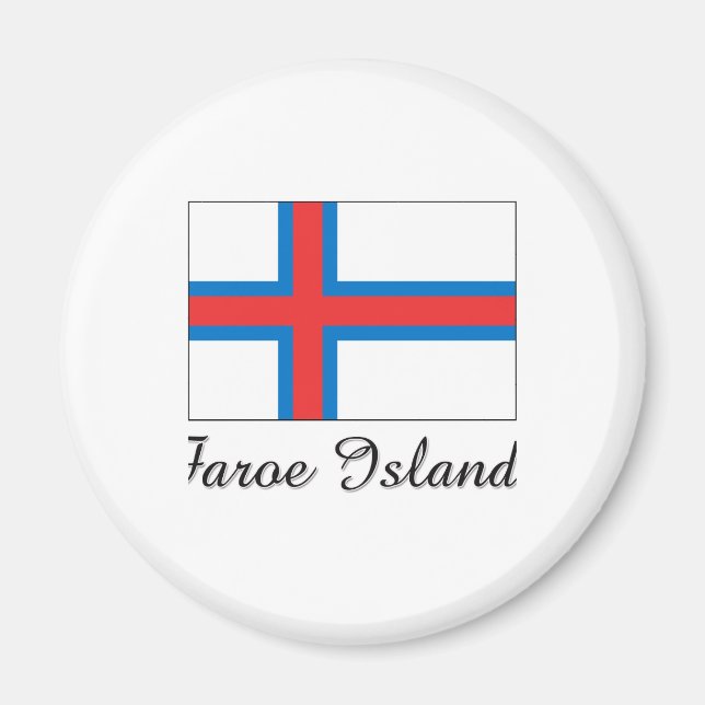 Faroe Islands Flag Design Magnet (Front)