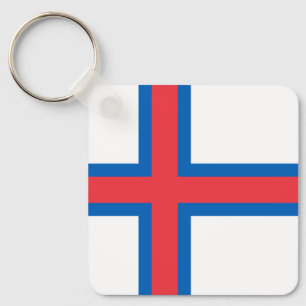 Faroe Islands Flag Key Ring