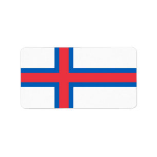 Faroe Islands flag Label