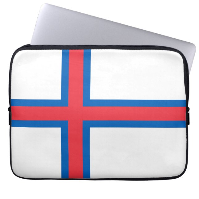 Faroe Islands flag Laptop Sleeve (Front)