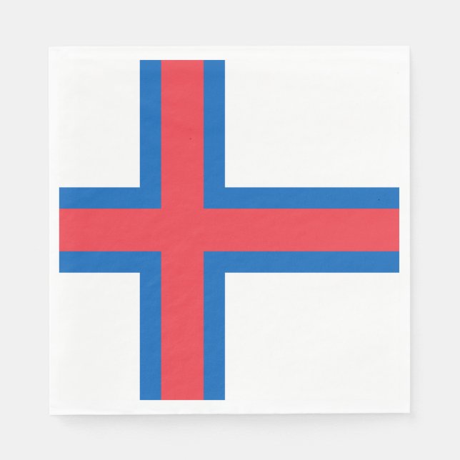 Faroe Islands Flag Napkin (Front)