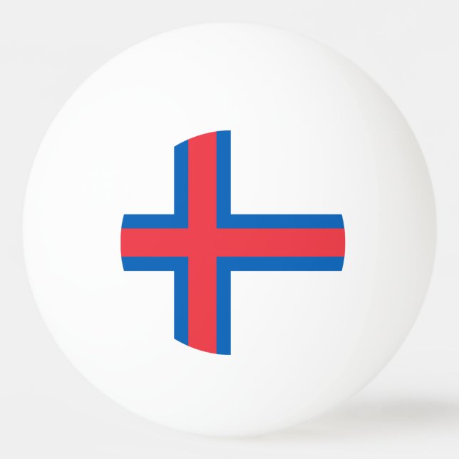 Faroe Islands Flag Ping Pong Ball (Front)