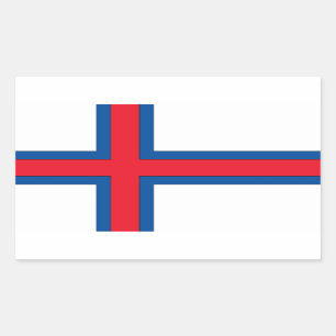 Faroe Islands Flag Rectangular Sticker