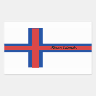 Faroe Islands flag  Rectangular Sticker