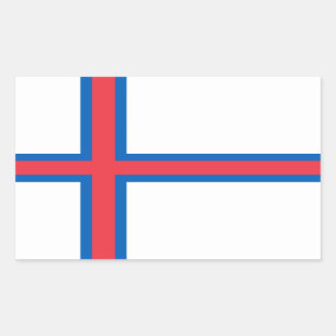 Faroe Islands Flag Rectangular Sticker