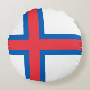 Faroe Islands Flag Round Cushion