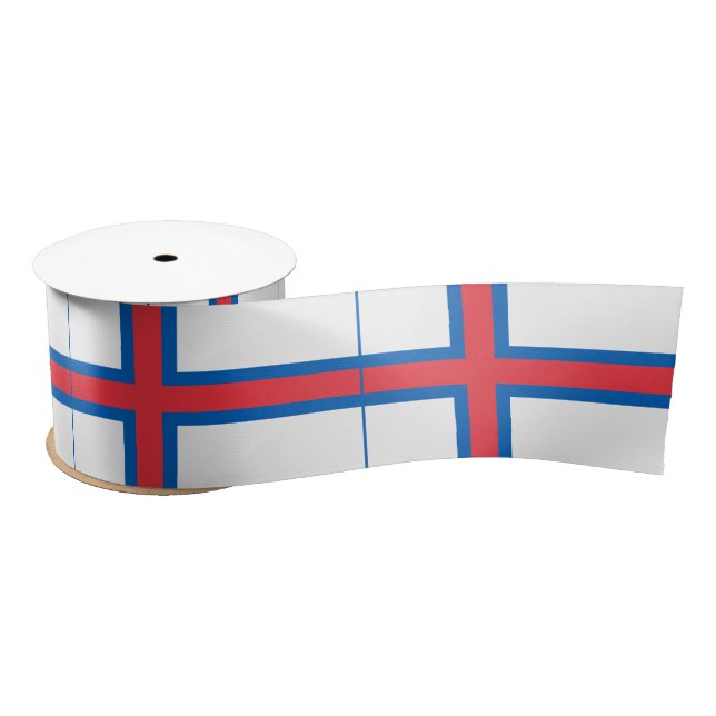 Faroe Islands Flag Satin Ribbon (Spool)